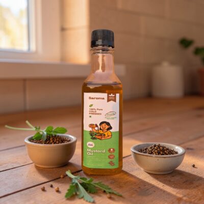Manipur's Saroma Mustard oil - 250 ml (Best for Salad & Marination)